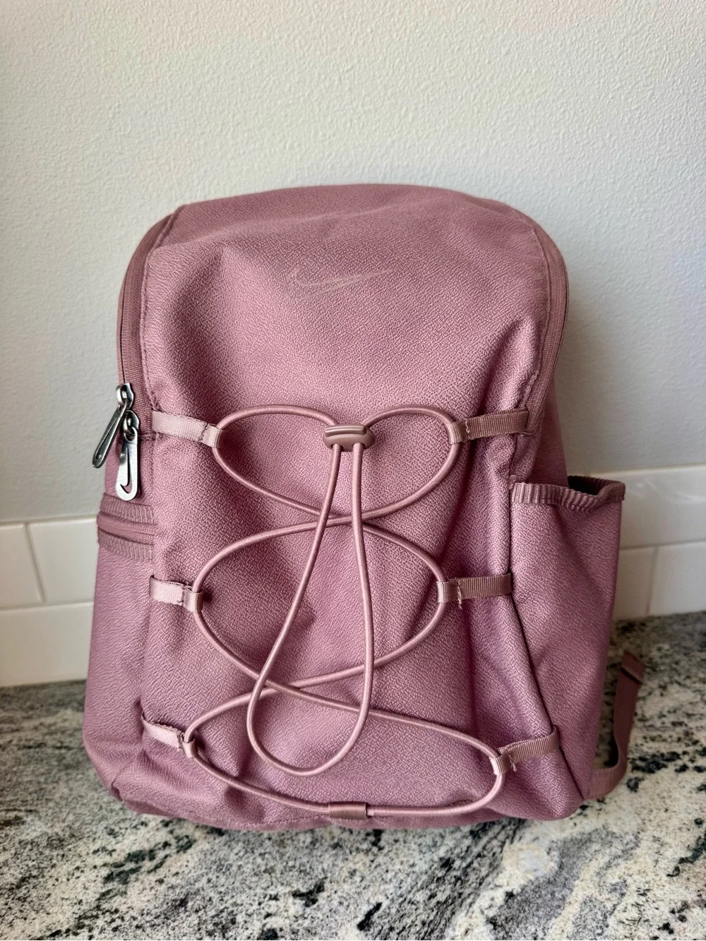 Nike One Backpack (25L) in a muted mauve/rose colorway. VGUC.